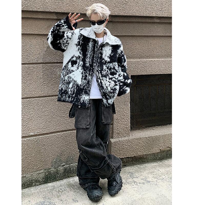 【入画シリーズ】★アウター★ セーター 絞り染め 男女兼用 メンズ レトロ 合わせやすい M L XL 2XL 3XL - ChinChic