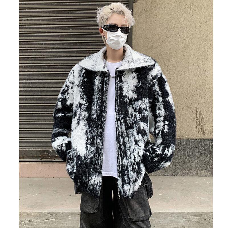 【入画シリーズ】★アウター★ セーター 絞り染め 男女兼用 メンズ レトロ 合わせやすい M L XL 2XL 3XL - ChinChic