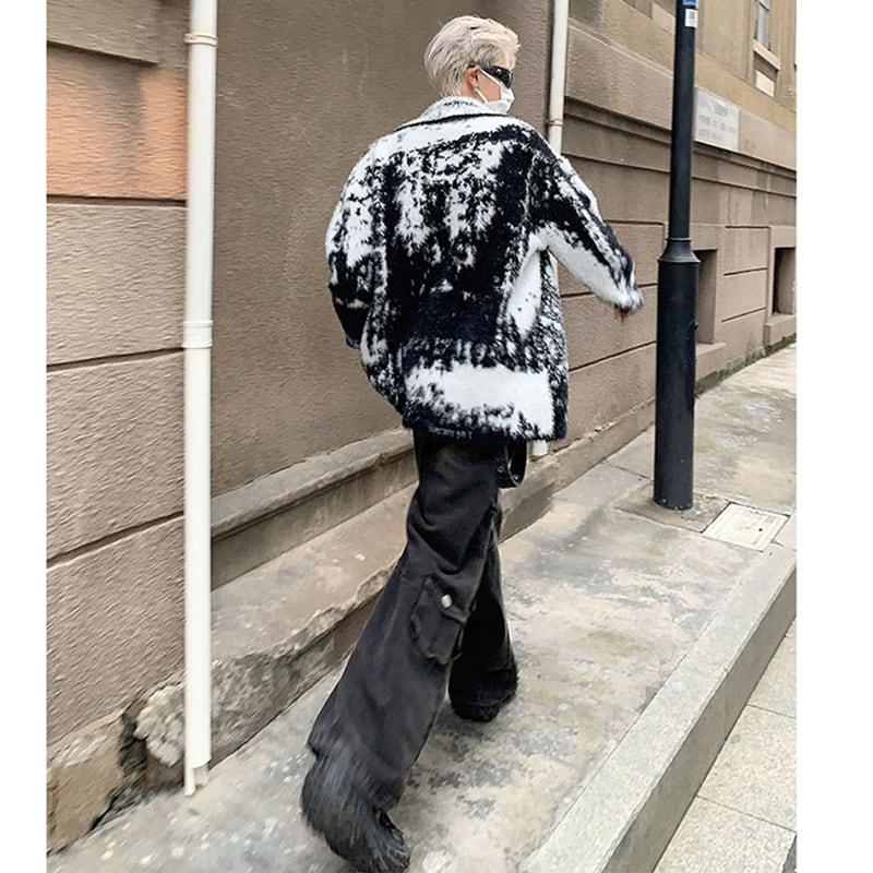【入画シリーズ】★アウター★ セーター 絞り染め 男女兼用 メンズ レトロ 合わせやすい M L XL 2XL 3XL - ChinChic