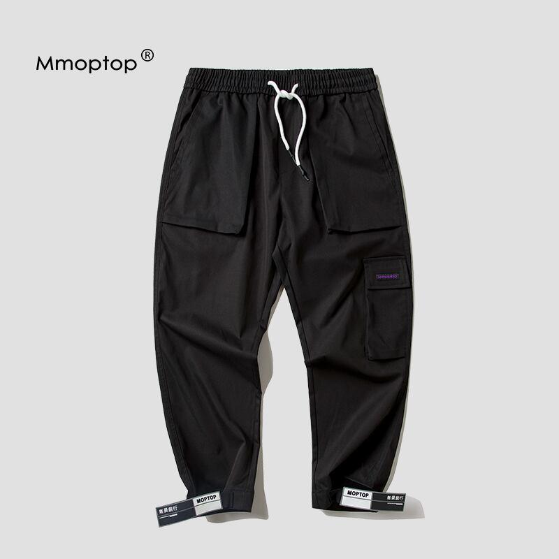 【MMOPTOPシリーズ】★ズボン★ ボトムス カジュアルパンツ 男女兼用 メンズ かっこいい ブラック 黒い - ChinChic