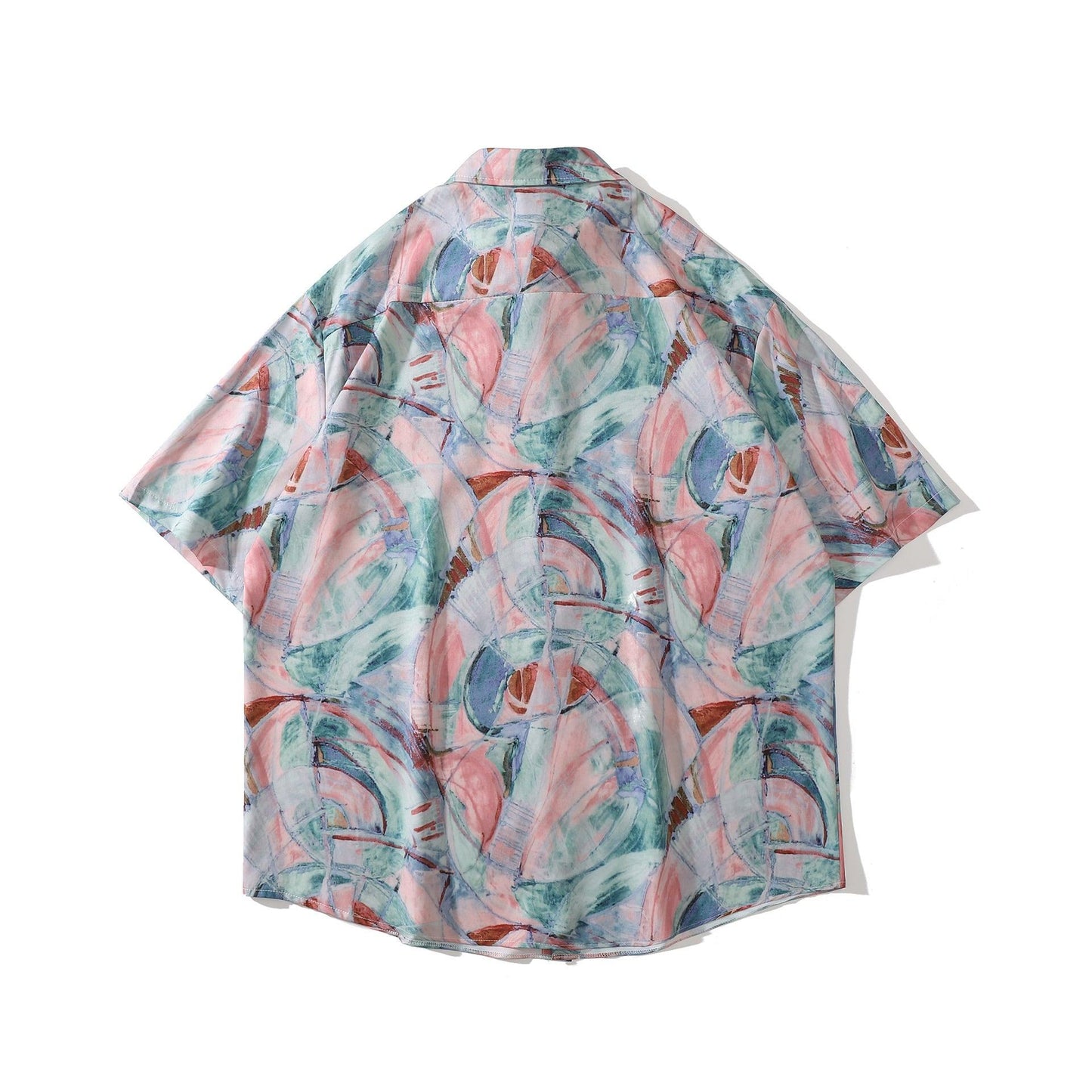 【MOISHE TIDEシリーズ】★シャツ★ 半袖シャツ トップス 彩り 男女兼用 メンズ 夏服 合わせやすい - ChinChic