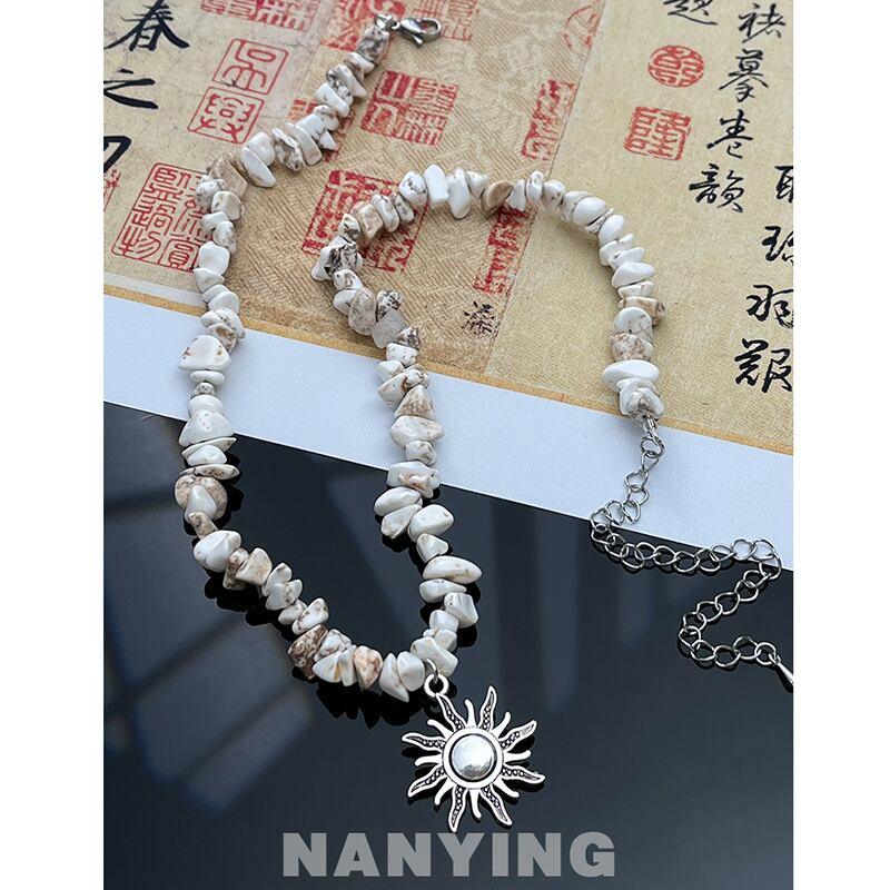 【NANYINGシリーズ】★ネックレス★ アクセサリー 男女兼用 メンズ レディース 太陽 レトロ 可愛い - ChinChic