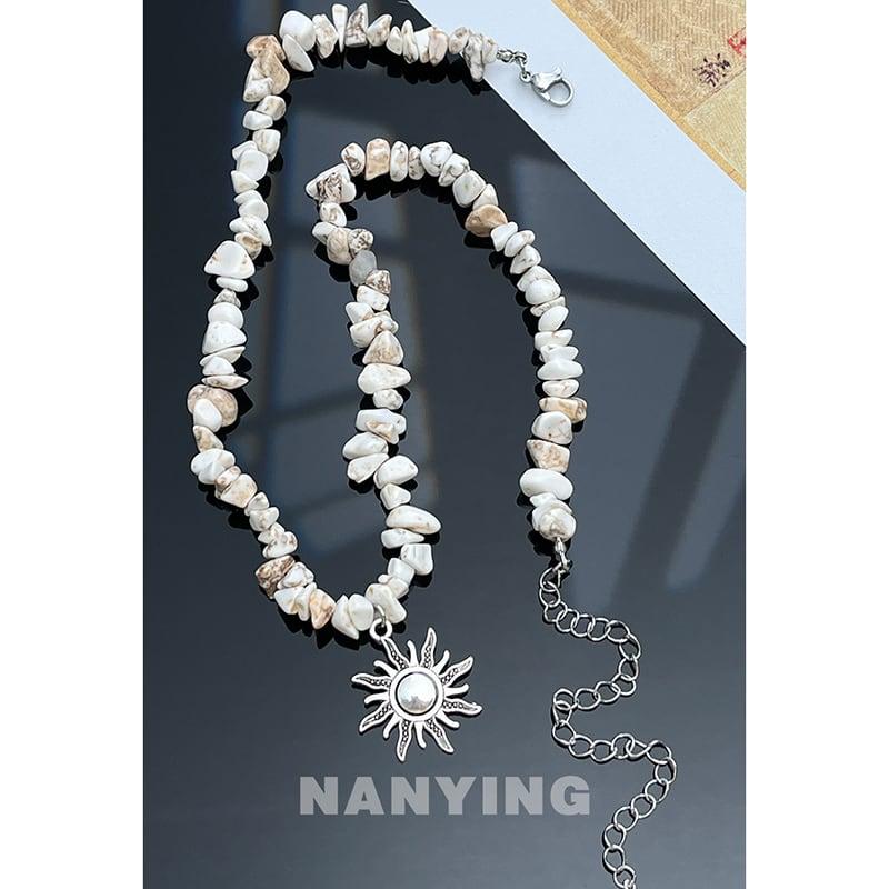 【NANYINGシリーズ】★ネックレス★ アクセサリー 男女兼用 メンズ レディース 太陽 レトロ 可愛い - ChinChic