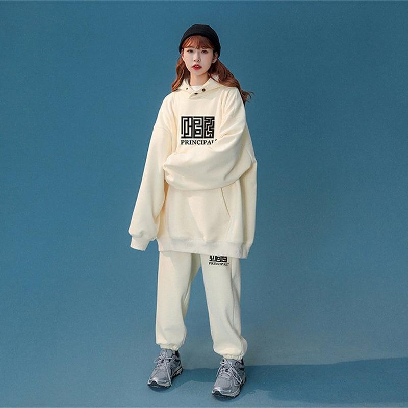 【藤伊曼シリーズ】★セットアップ 単品注文★ パーカーORカジュアルパンツ 5COLOR 大きいサイズ 男女兼用 メンズ - ChinChic