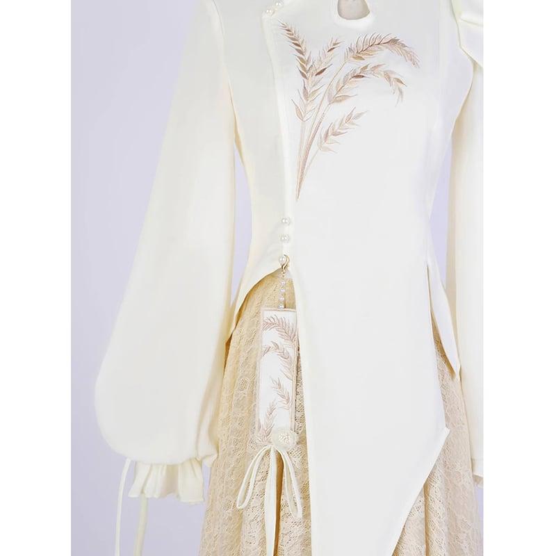 【塵煙雲夢シリーズ】★チャイナ風セットアップ 単品注文★ トップスORスカート 中華服 可愛い ワンピース - ChinChic