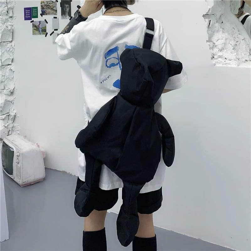 【大魔王シリーズ】★バッグ★ 動物 くま 熊 クマ 可愛い ブラック 黒い おしゃれ ファッション 個性的 - ChinChic