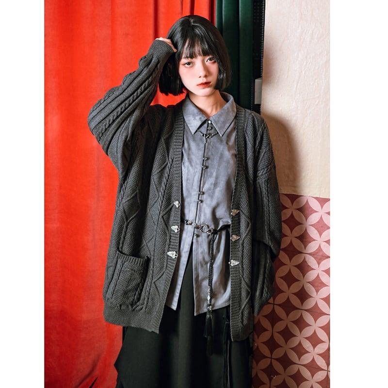 ✿新作!【古怪舍---龍染シリーズ】★チャイナ風シャツ★ スエード 厚て トップス おしゃれ 合わせやすい - ChinChic