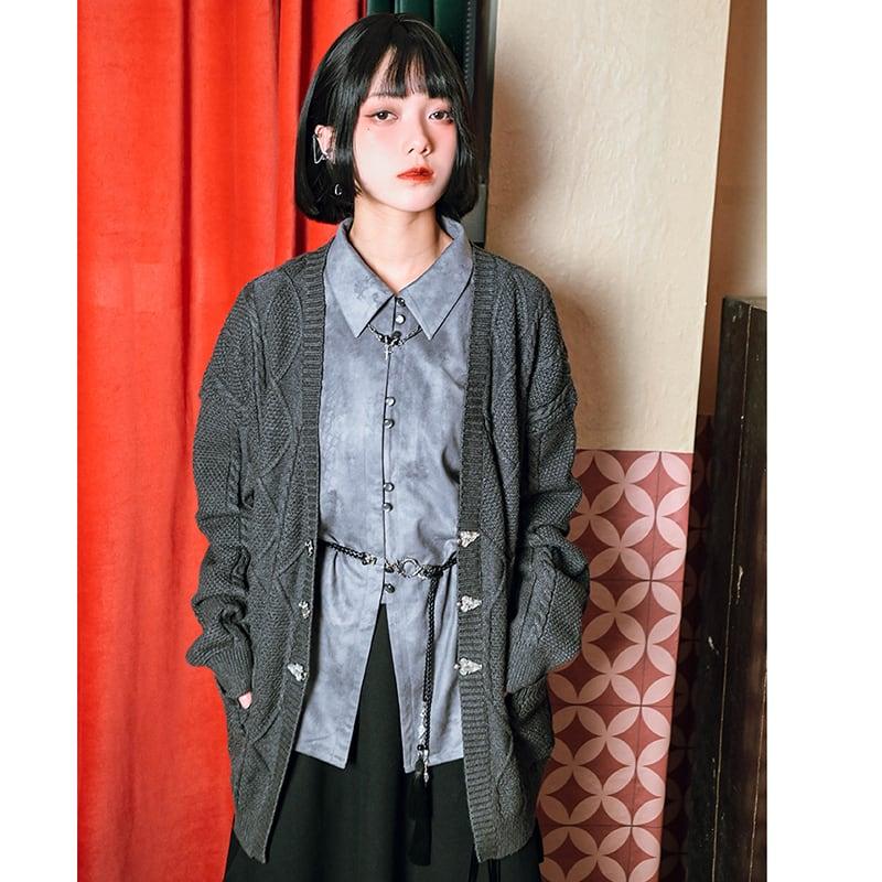 ✿新作!【古怪舍---龍染シリーズ】★チャイナ風シャツ★ スエード 厚て トップス おしゃれ 合わせやすい - ChinChic