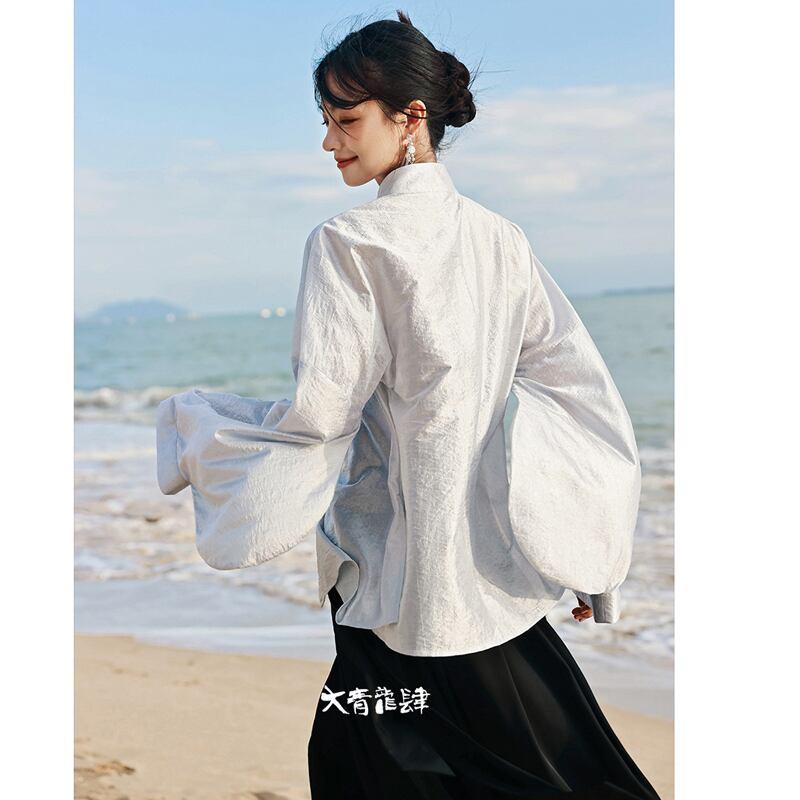 【大青龍肆シリーズ】★チャイナ風シャツ★ トップス チャイナ服 民国風 レトロ デザイン性有り オリジナル - ChinChic