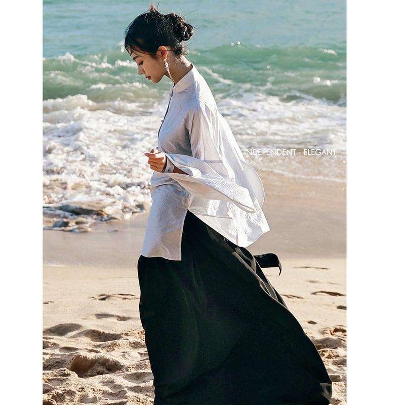 【大青龍肆シリーズ】★チャイナ風シャツ★ トップス チャイナ服 民国風 レトロ デザイン性有り オリジナル - ChinChic