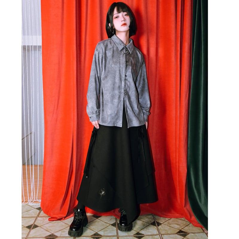 ✿新作!【古怪舍---龍染シリーズ】★チャイナ風シャツ★ スエード 厚て トップス おしゃれ 合わせやすい - ChinChic