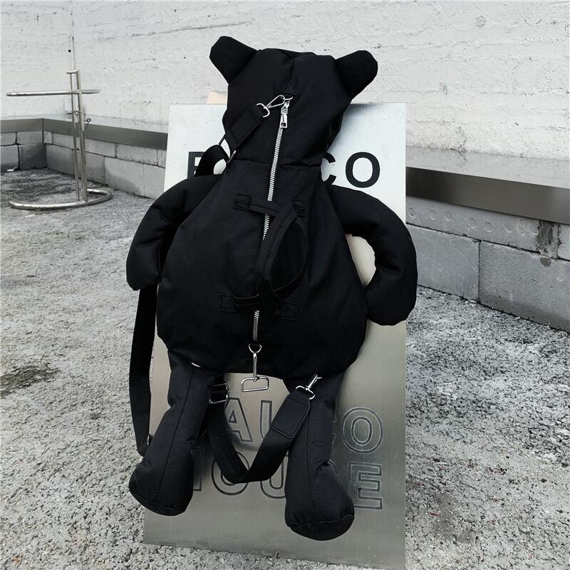 【大魔王シリーズ】★バッグ★ 動物 くま 熊 クマ 可愛い ブラック 黒い おしゃれ ファッション 個性的 - ChinChic