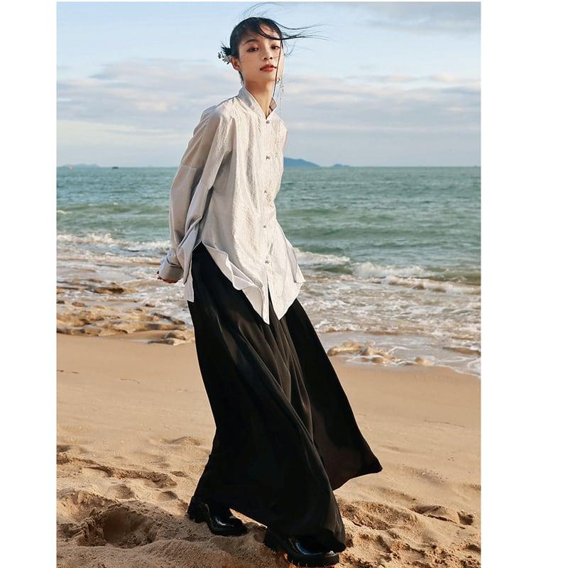 【大青龍肆シリーズ】★チャイナ風シャツ★ トップス チャイナ服 民国風 レトロ デザイン性有り オリジナル - ChinChic