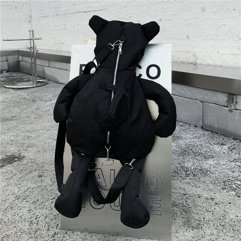 【大魔王シリーズ】★バッグ★ 動物 くま 熊 クマ 可愛い ブラック 黒い おしゃれ ファッション 個性的 - ChinChic
