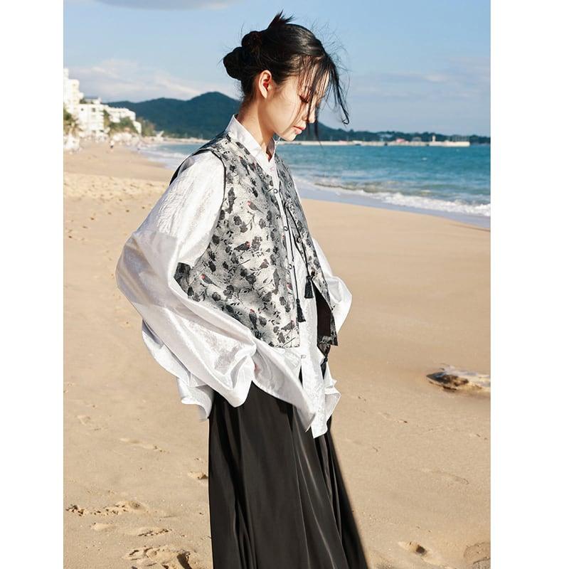 【大青龍肆シリーズ】★チャイナ風シャツ★ トップス チャイナ服 民国風 レトロ デザイン性有り オリジナル - ChinChic
