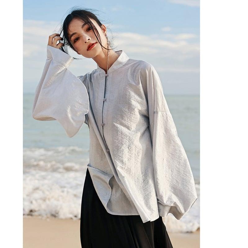 【大青龍肆シリーズ】★チャイナ風シャツ★ トップス チャイナ服 民国風 レトロ デザイン性有り オリジナル - ChinChic