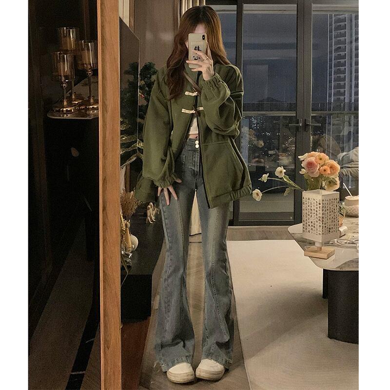 【逃離地球シリーズ】★アウター★ ジャケット おしゃれ 可愛い レディース グリーン 緑 合わせやすい - ChinChic