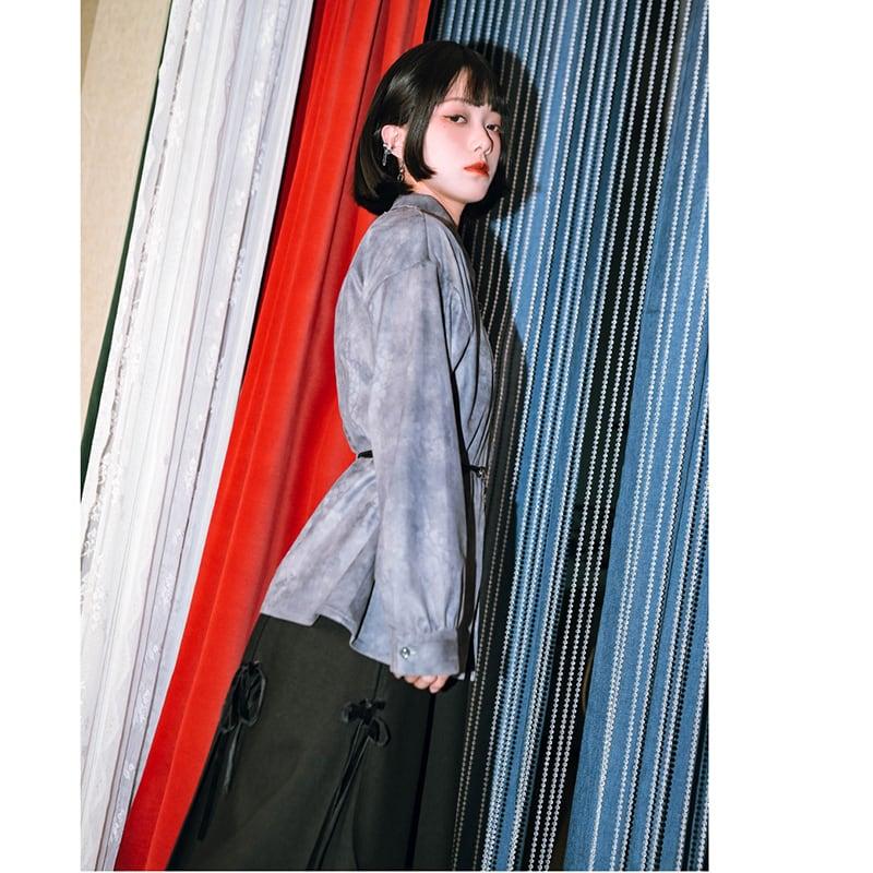 ✿新作!【古怪舍---龍染シリーズ】★チャイナ風シャツ★ スエード 厚て トップス おしゃれ 合わせやすい - ChinChic