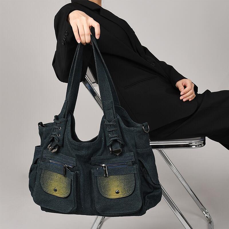 【QIANLUOシリーズ】★バッグ★ 肩掛け 手持ち 大容量 レトロ 可愛い デート 気質アップ カジュアル - ChinChic