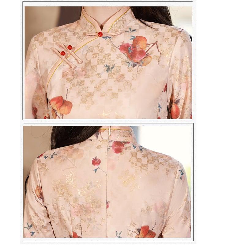 【RUYUNシリーズ】★チャイナドレス★ 花柄ワンピース チャイナ風ワンピース レディース 花柄 結婚式 - ChinChic