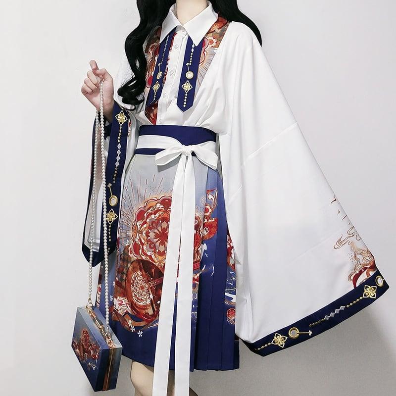 【塵煙雲夢---琵琶歌シリーズ】★チャイナ風法被★ ゆったり アウター 薄い 可愛い 合わせやすい 改良漢服 S M L - ChinChic