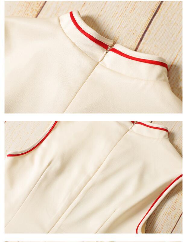 チャイナドレス ワンピース チャイナ風服 中華服 スタンドネック ノースリーブ ロング丈 エレガント 着痩せ 上品 大きいサイズ S M L LL 3L 普段着 パーティー 女子会 同窓会 アプリコット 刺繍入り - ChinChic