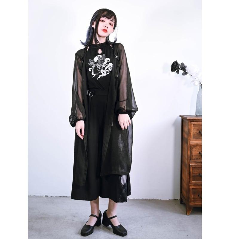 【古怪舍---山海経シリーズ】★チャイナ風ズボン★ ガウチョパンツ ボトムス 春 夏 切り替え S M L XL 気質アップ - ChinChic