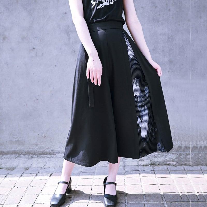 【古怪舍---山海経シリーズ】★チャイナ風ズボン★ ガウチョパンツ ボトムス 春 夏 切り替え S M L XL 気質アップ - ChinChic