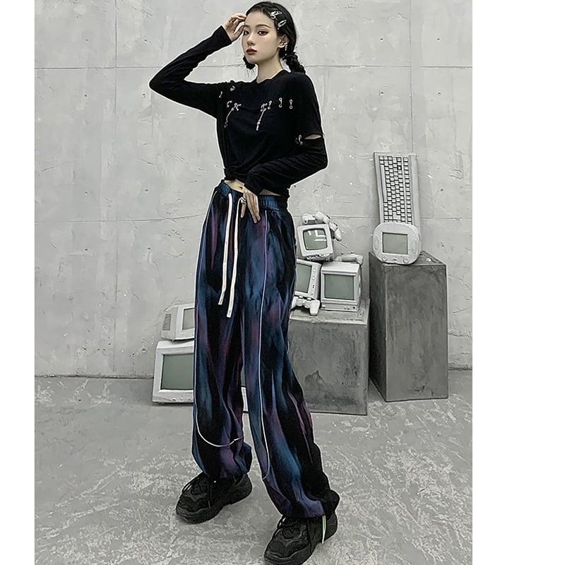 【SEXYシリーズ】★セットアップ 単品注文★ トップスORズボン 着痩せ チェーン付きTシャツ カジュアルパンツ - ChinChic