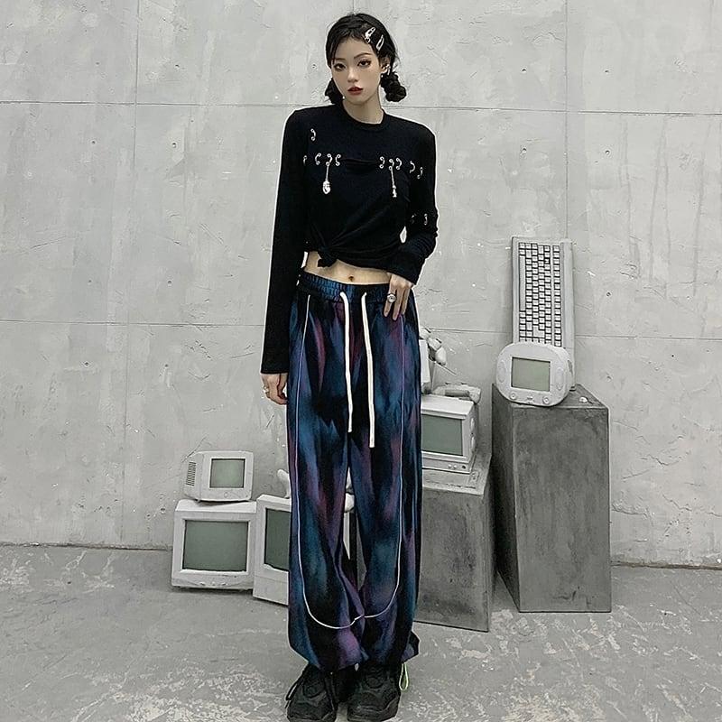 【SEXYシリーズ】★セットアップ 単品注文★ トップスORズボン 着痩せ チェーン付きTシャツ カジュアルパンツ - ChinChic