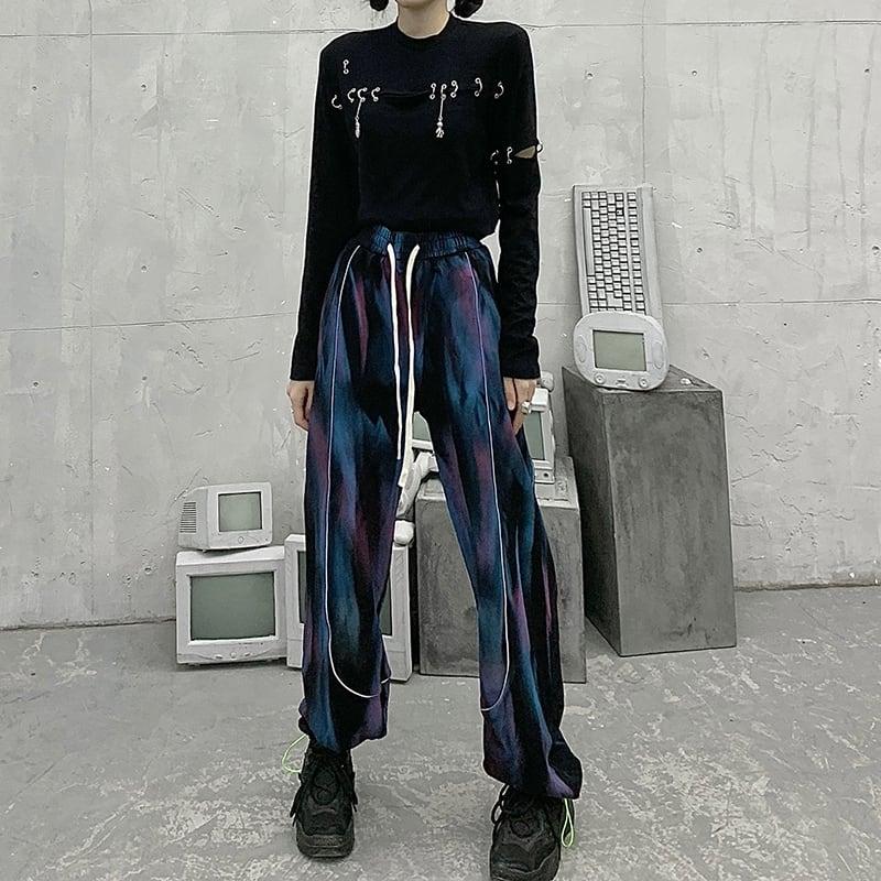【SEXYシリーズ】★セットアップ 単品注文★ トップスORズボン 着痩せ チェーン付きTシャツ カジュアルパンツ - ChinChic