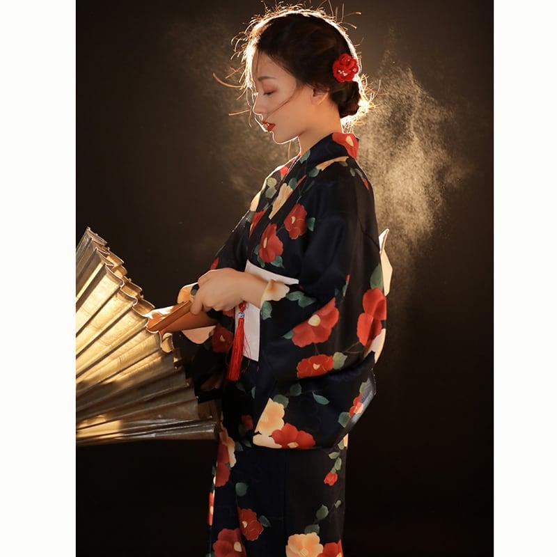 【TONGTONGシリーズ】★セットアップ★ 浴衣+帯 花火大会 お祭り 女性 セット ゆかた 花柄 - ChinChic