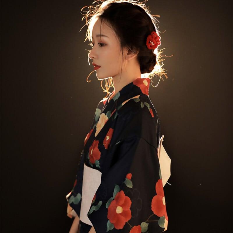 【TONGTONGシリーズ】★セットアップ★ 浴衣+帯 花火大会 お祭り 女性 セット ゆかた 花柄 - ChinChic