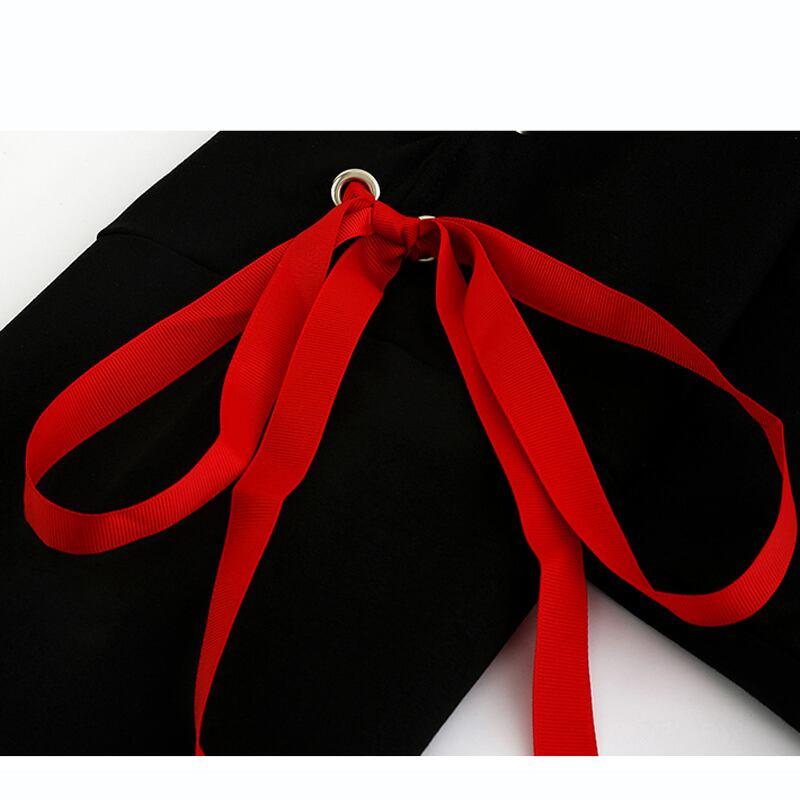 【XIAOLIANGシリーズ】★セットアップ 単品注文★チャイナ風トップスORスカート 改良漢服 S M L ブラック 黒い 可愛い - ChinChic