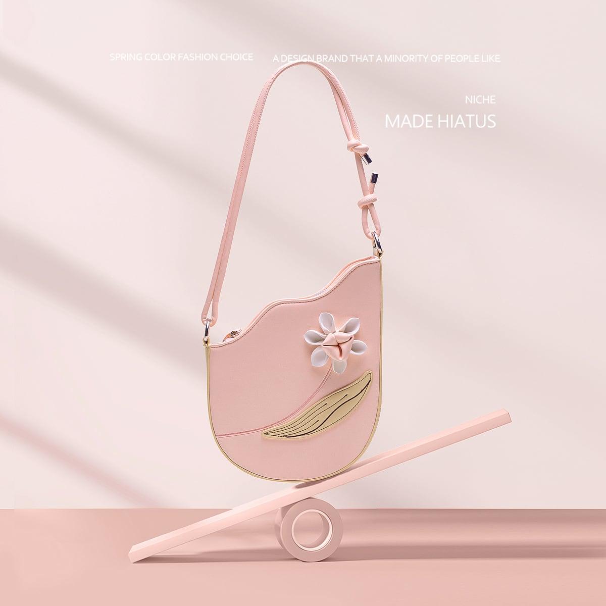 【XIAOZHONGシリーズ】★バッグ★ ショルダーバッグ デザイン性あり ピンク ファッション 可愛い - ChinChic