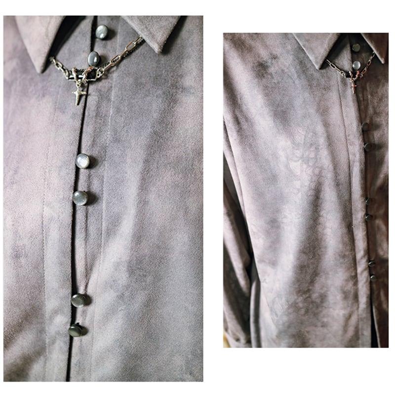 ✿新作!【古怪舍---龍染シリーズ】★チャイナ風シャツ★ スエード 厚て トップス おしゃれ 合わせやすい - ChinChic