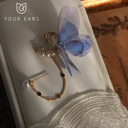 【YOUR EARSシリーズ】チャイナ風 蝶々 ピアス イヤリング レディース アクセサリー 小物 1個