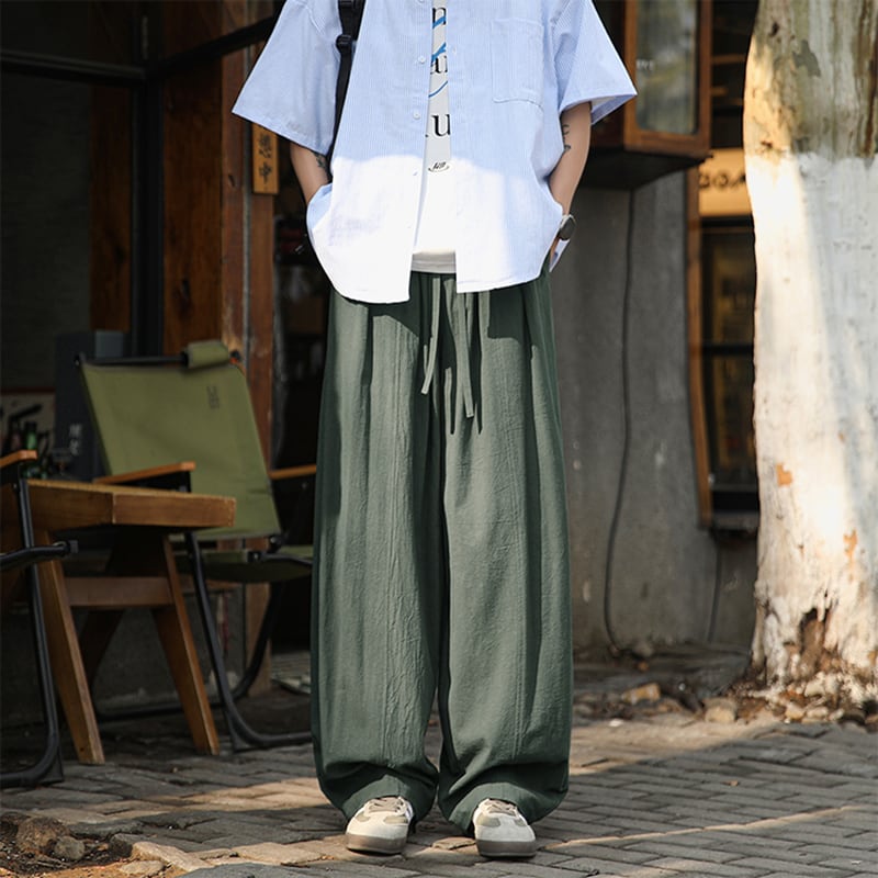 【TIANYIシリーズ】チャイナ風ズボン 4色 ボトムス カジュアルパンツ 男女兼用 メンズ 大きいサイズ シンプルスタイル