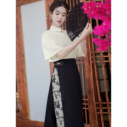 【BRMFUGUシリーズ】チャイナ風シャツ トップス 気質アップ 中華服 レトロ シンプル レディース 春夏ファッション