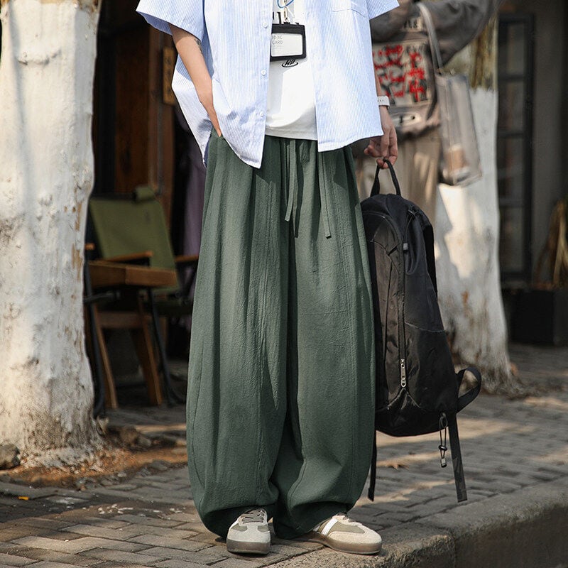 【TIANYIシリーズ】チャイナ風ズボン 4色 ボトムス カジュアルパンツ 男女兼用 メンズ 大きいサイズ シンプルスタイル