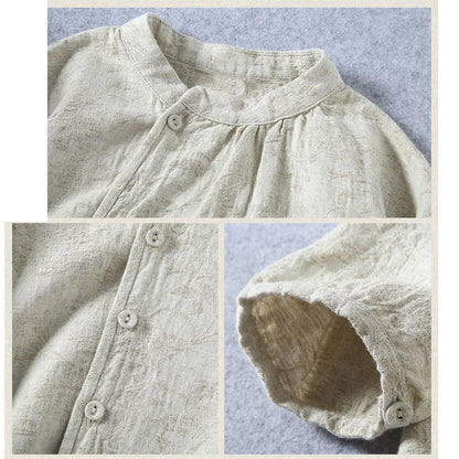 【清裊シリーズ】★チャイナ風トップス★ 2COLOR 着痩せ 中華服 シンプル 合わせやすい シャツ カジュアル - ChinChic