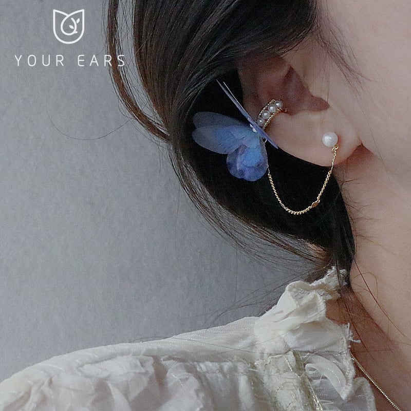 【YOUR EARSシリーズ】チャイナ風 蝶々 ピアス イヤリング レディース アクセサリー 小物 1個