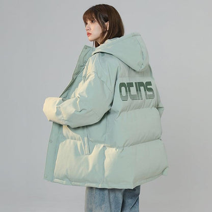 【藤伊曼シリーズ】★冬用コート★ 4COLOR 綿入れコート アウター 厚て 暖か 男女兼用 メンズ 大きいサイズ 緑 黒 紫 灰 - ChinChic