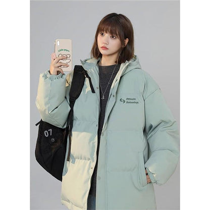 【藤伊曼シリーズ】★冬用コート★ 4COLOR 綿入れコート アウター 厚て 暖か 男女兼用 メンズ 大きいサイズ 緑 黒 紫 灰 - ChinChic