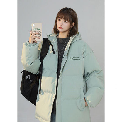 【藤伊曼シリーズ】★冬用コート★ 4COLOR 綿入れコート アウター 厚て 暖か 男女兼用 メンズ 大きいサイズ 緑 黒 紫 灰 - ChinChic