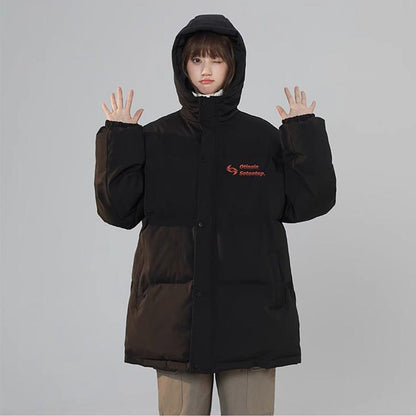 【藤伊曼シリーズ】★冬用コート★ 4COLOR 綿入れコート アウター 厚て 暖か 男女兼用 メンズ 大きいサイズ 緑 黒 紫 灰 - ChinChic