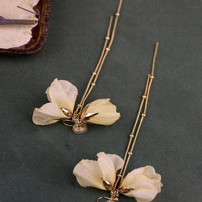 【YOUR EARSシリーズ】チャイナ風耳飾り 3タイプ ピアス イヤリング イヤーフック ペア レディース アクセサリー 花