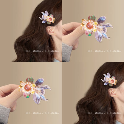 【LUOXIシリーズ】チャイナ風ヘアピン ペア2個 レディース 金魚 デザイン 彩り 可愛い デート プレゼント