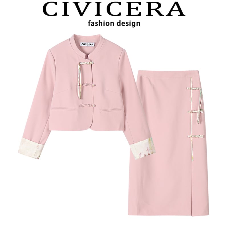特別価格 CIVICERAシリーズ】チャイナ風セットアップ 3色 トップス シャツ/ブラウス(半袖/袖なし)