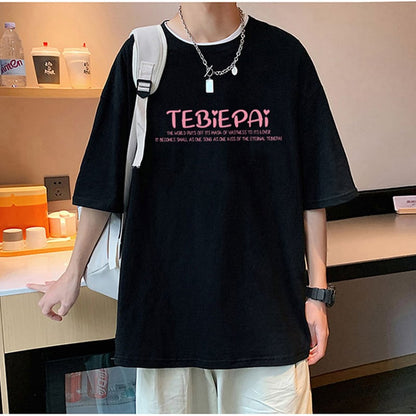 【TBPシリーズ】5色 半袖 Tシャツ トップス 男女兼用 大きいサイズ コットン 雪山 プリント